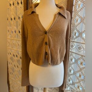 Free People Tab Ella Button Down Ribbed Cardigan